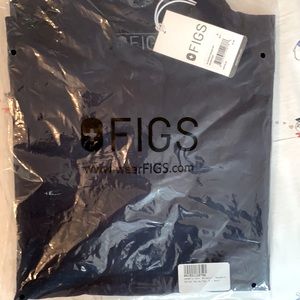 FIGS Sm Mandarin collar Navy scrub top